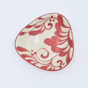 さんかく豆皿　唐草