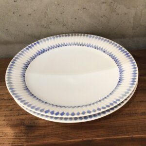 釉はじき染付皿